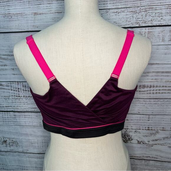 Cacique 38H Lane Bryant Lounge Bra Purple Pink Wireless Bra - Picture 3 of 8